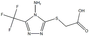 2-{[4-amino-5-(trifluoromethyl)-4H-1,2,4-triazol-3-yl]sulfanyl}acetic acid Struktur