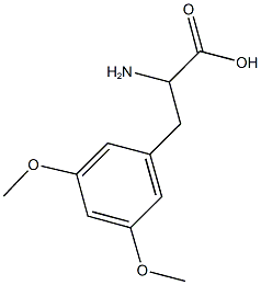 2-amino-3-(3,5-dimethoxyphenyl)propanoic acid Struktur