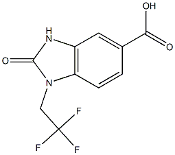 2-oxo-1-(2,2,2-trifluoroethyl)-2,3-dihydro-1H-1,3-benzodiazole-5-carboxylic acid Struktur