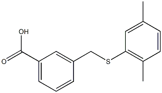 3-{[(2,5-dimethylphenyl)sulfanyl]methyl}benzoic acid Struktur