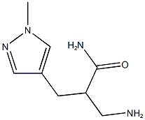 3-amino-2-[(1-methyl-1H-pyrazol-4-yl)methyl]propanamide Struktur