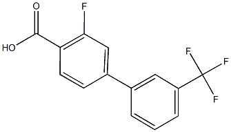 3-fluoro-3'-(trifluoromethyl)-1,1'-biphenyl-4-carboxylic acid Struktur