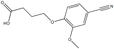 4-(4-cyano-2-methoxyphenoxy)butanoic acid Struktur