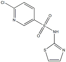 6-chloro-N-(1,3-thiazol-2-yl)pyridine-3-sulfonamide Struktur