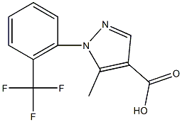 5-METHYL-1-[2-(TRIFLUOROMETHYL)PHENYL]-1H-PYRAZOLE-4-CARBOXYLIC ACID Struktur