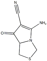 5-AMINO-7-OXO-7,7A-DIHYDRO-1H-PYRROLO[1,2-C][1,3]THIAZOLE-6-CARBONITRILE Struktur