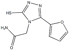 2-[3-(2-FURYL)-5-MERCAPTO-4H-1,2,4-TRIAZOL-4-YL]ACETAMIDE Struktur