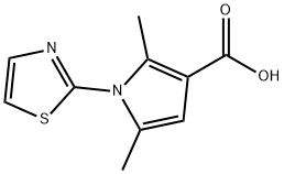 2,5-DIMETHYL-1-(1,3-THIAZOL-2-YL)-1H-PYRROLE-3-CARBOXYLIC ACID Struktur