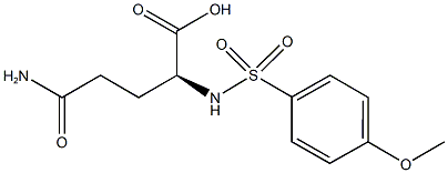 (2S)-5-amino-2-{[(4-methoxyphenyl)sulfonyl]amino}-5-oxopentanoic acid Struktur