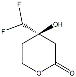 (4R)-4-(difluoromethyl)-4-hydroxytetrahydro-2H-pyran-2-one Struktur