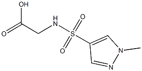 {[(1-methyl-1H-pyrazol-4-yl)sulfonyl]amino}acetic acid Struktur