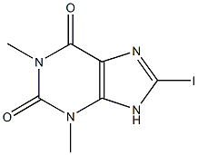 8-iodo-1,3-dimethyl-3,9-dihydro-1H-purine-2,6-dione Struktur