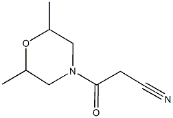 3-(2,6-dimethylmorpholin-4-yl)-3-oxopropanenitrile Struktur