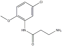 3-amino-N-(5-chloro-2-methoxyphenyl)propanamide Struktur