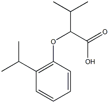 3-methyl-2-[2-(propan-2-yl)phenoxy]butanoic acid Struktur