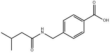 4-[(3-methylbutanamido)methyl]benzoic acid Struktur