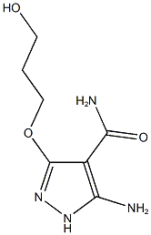 5-AMINO-3-(3-HYDROXYPROPOXY)-1H-PYRAZOLE-4-CARBOXAMIDE Struktur