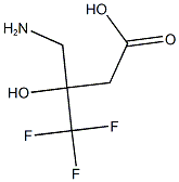 3-(AMINOMETHYL)-4,4,4-TRIFLUORO-3-HYDROXYBUTANOIC ACID Struktur