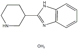 2-piperidin-3-yl-1H-benzimidazole hydrate Struktur