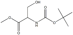 methyl 2-[(tert-butoxycarbonyl)amino]-3-hydroxypropanoate Struktur