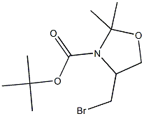 tert-butyl 4-(bromomethyl)-2,2-dimethyl-1,3-oxazolidine-3-carboxylate Struktur