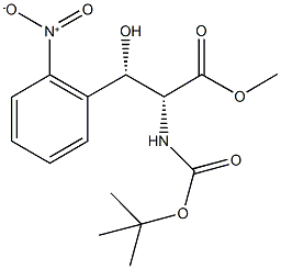 methyl (2R,3S)-2-[(tert-butoxycarbonyl)amino]-3-hydroxy-3-(2-nitrophenyl)propanoate Struktur