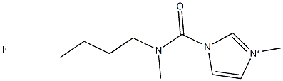 1-{[butyl(methyl)amino]carbonyl}-3-methyl-1H-imidazol-3-ium iodide Struktur