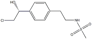 N-(2-{4-[(1R)-2-chloro-1-hydroxyethyl]phenyl}ethyl)methanesulfonamide Struktur