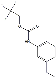 2,2,2-trifluoroethyl 3-ethylphenylcarbamate Struktur