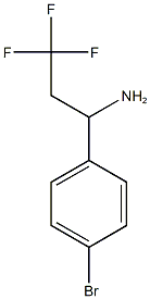 1-(4-bromophenyl)-3,3,3-trifluoropropan-1-amine Struktur