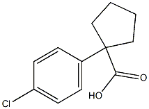 1-(4-chlorophenyl)cyclopentane-1-carboxylic acid Struktur