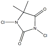 1,3-dichloro-5,5-dimethylimidazolidine-2,4-dione Struktur