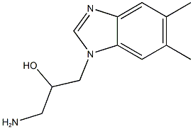 1-amino-3-(5,6-dimethyl-1H-1,3-benzodiazol-1-yl)propan-2-ol Struktur