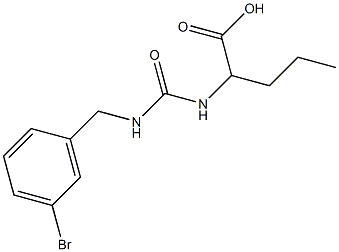 2-({[(3-bromobenzyl)amino]carbonyl}amino)pentanoic acid Struktur