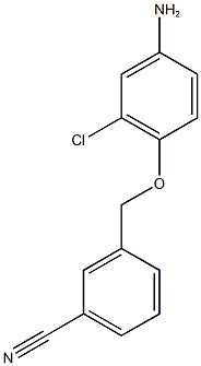 3-[(4-amino-2-chlorophenoxy)methyl]benzonitrile Struktur