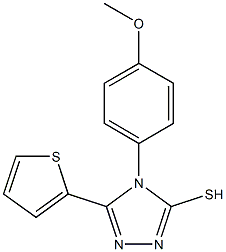 4-(4-methoxyphenyl)-5-(thiophen-2-yl)-4H-1,2,4-triazole-3-thiol Struktur