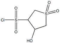 4-hydroxy-1,1-dioxo-1$l^{6}-thiolane-3-sulfonyl chloride Struktur