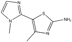 4-METHYL-5-(1-METHYL-1H-IMIDAZOL-2-YL)-1,3-THIAZOL-2-AMINE Struktur