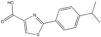 2-(4-ISOPROPYLPHENYL)-1,3-THIAZOLE-4-CARBOXYLIC ACID Struktur