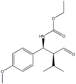 ETHYL (1S,2S)-2-FORMYL-1-(4-METHOXYPHENYL)-3-METHYLBUTYLCARBAMATE Struktur