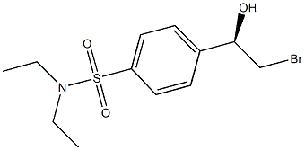 4-[(1R)-2-BROMO-1-HYDROXYETHYL]-N,N-DIETHYLBENZENESULFONAMIDE Struktur