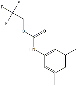 2,2,2-trifluoroethyl 3,5-dimethylphenylcarbamate Struktur