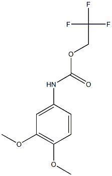 2,2,2-trifluoroethyl 3,4-dimethoxyphenylcarbamate Struktur