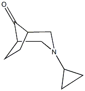 3-cyclopropyl-3-azabicyclo[3.2.1]octan-8-one Struktur