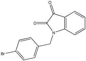 1-[(4-bromophenyl)methyl]-2,3-dihydro-1H-indole-2,3-dione Struktur