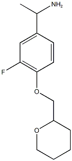 1-[3-fluoro-4-(oxan-2-ylmethoxy)phenyl]ethan-1-amine Struktur