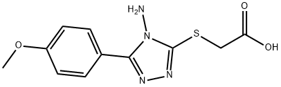 2-{[4-amino-5-(4-methoxyphenyl)-4H-1,2,4-triazol-3-yl]sulfanyl}acetic acid Struktur