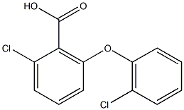 2-chloro-6-(2-chlorophenoxy)benzoic acid Struktur