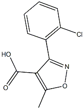 3-(2-chlorophenyl)-5-methyl-1,2-oxazole-4-carboxylic acid Struktur