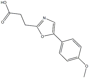 3-[5-(4-methoxyphenyl)-1,3-oxazol-2-yl]propanoic acid Struktur